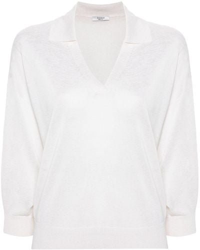 Peserico Knitted Polo Shirt - White