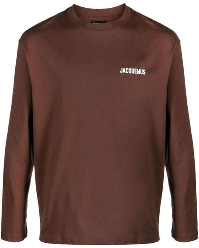 Jacquemus Le T-shirt Manches Longues Oberteil - Braun