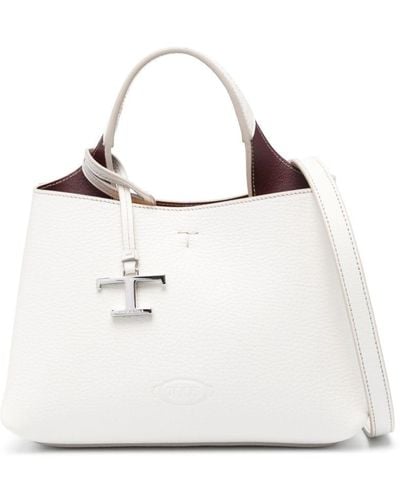 Tod's T Timeless Leather Mini Bag - White