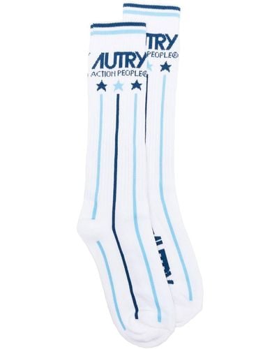 Autry Chaussettes à logo imprimé - Bleu