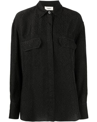 Barena Knitted Button-up Shirt - Black