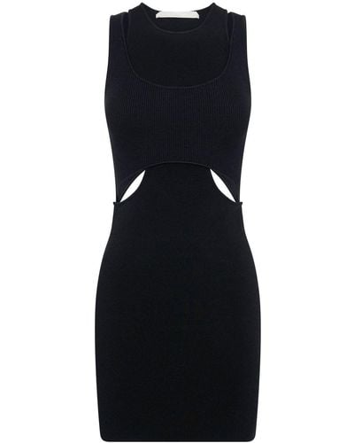 Dion Lee Cut-out Detail Layered Mini Dress - Black