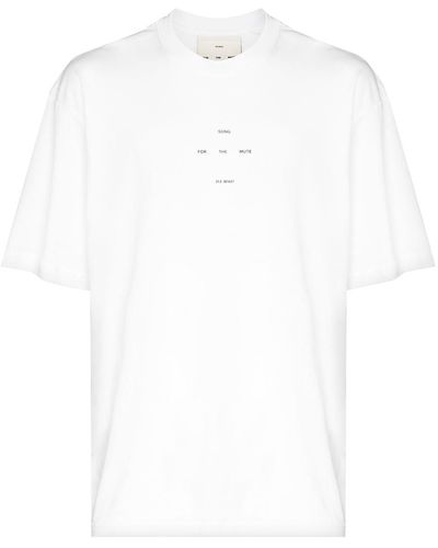 Song For The Mute Camiseta con logo y cuello redondo - Blanco