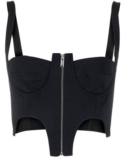 Dion Lee Double Arch Bustier Top - Black