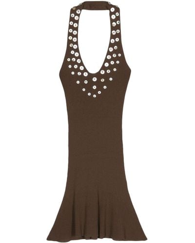 Paloma Wool Button-detailed Mini Dress - Brown