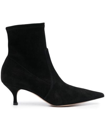 Casadei Pointed-toe 65mm Suede Boots - Black