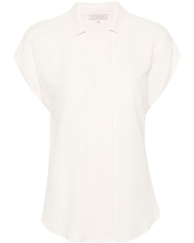 Antonelli Camisa de crepé de manga corta - Blanco