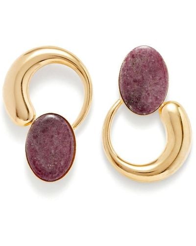 D'Estree Sonia Stone-detailing Earrings - Pink