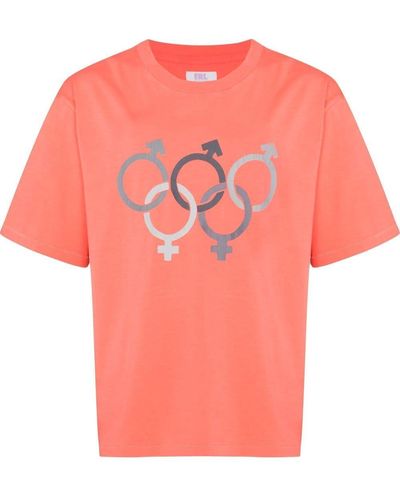 ERL T-Shirt mit grafischem Print - Pink