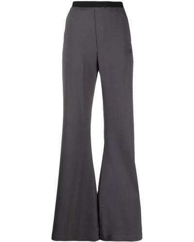MM6 by Maison Martin Margiela Numbers-motif Flared Trousers - Grey