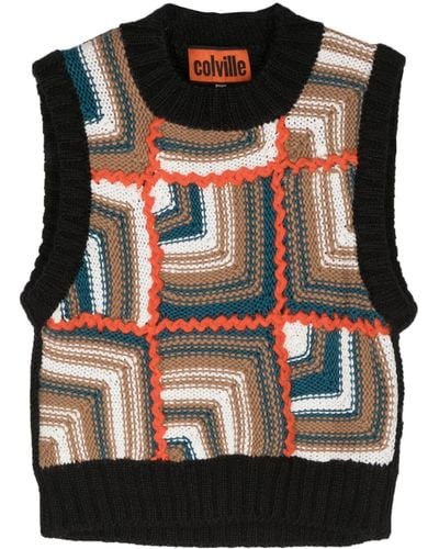 Colville Tiswas Crochet Top - Black