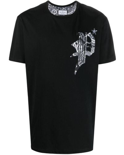 Philipp Plein T-shirt Met Paisley-print - Zwart