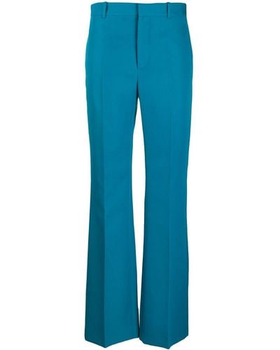 Balenciaga Straight Leg Tailored Trousers - Blue