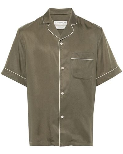 A Kind Of Guise Cesare Camp-collar Shirt - Groen
