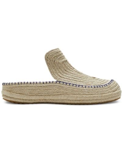 Burberry Cord Woven Clogs - White