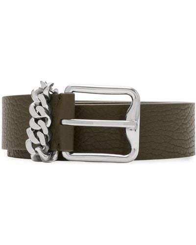 Burberry B-buckle Leather Belt - Green