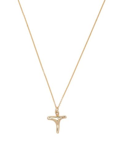 BAR JEWELLERY T Gold-plated Alphabet Necklace - Metallic