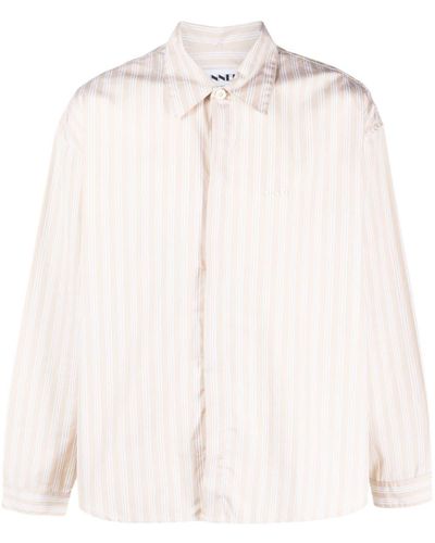 Sunnei Striped-pattern Cotton Shirt - Natural