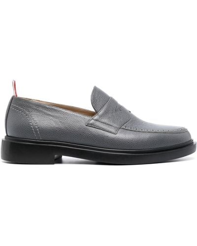 Thom Browne Classic Penny Leather Loafers - Gray