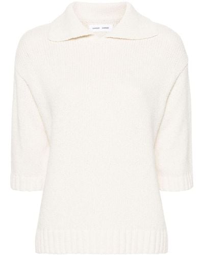 Samsøe & Samsøe Salou Short-sleeve Sweater - White