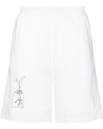 BETHANY WILLIAMS Embroidered Track Shorts - White
