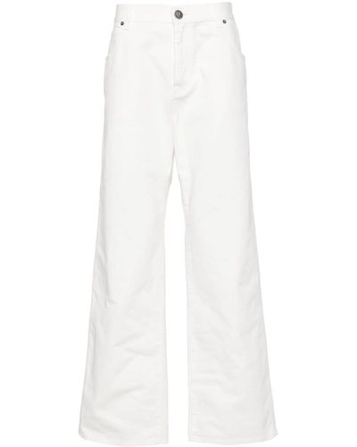 Balmain Mid-rise Straight Jeans - White