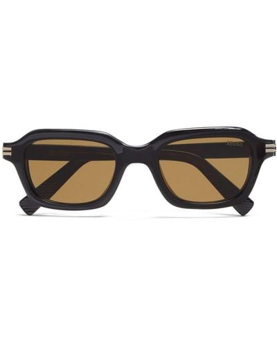 Zegna Square-frame Tinted Sunglasses - Brown
