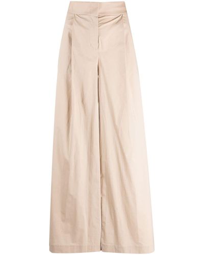 FEDERICA TOSI Mid-rise Flared Pants - Natural
