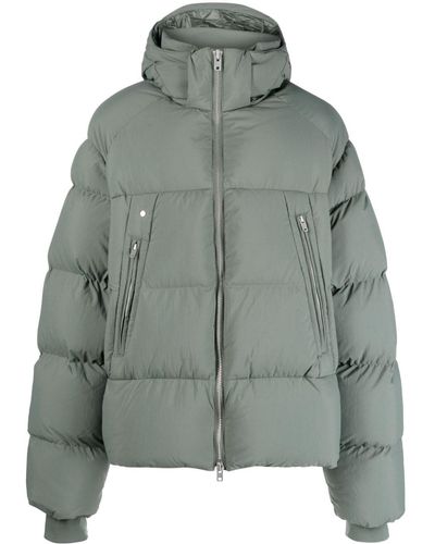 Y-3 Quilted Hooded Jacket - Green