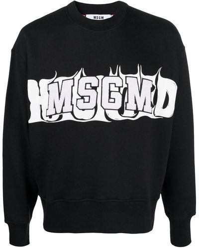 MSGM Sweater Met Logo - Zwart