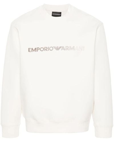 Emporio Armani Logo-embroidered Sweatshirt - White