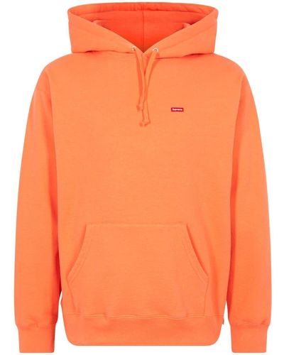 Supreme Hoodie mit kleinem Logo - Orange