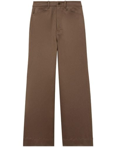 Proenza Schouler Wide-leg Cropped Trousers - Brown