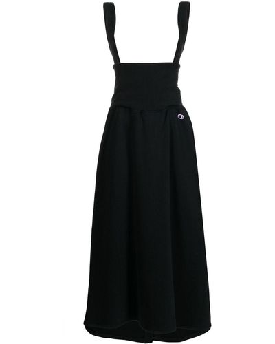 ANREALAGE X Champion Cotton Midi Dress - Black