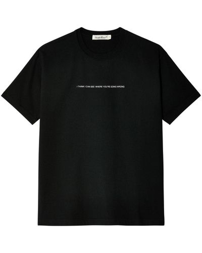 Undercover Katoenen T-shirt Met Logoprint - Zwart