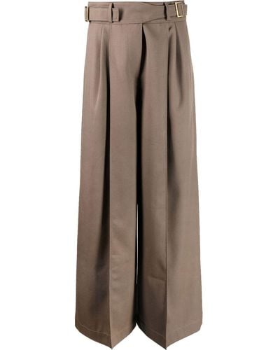 Rejina Pyo Wide-leg Tailored Trousers - Brown