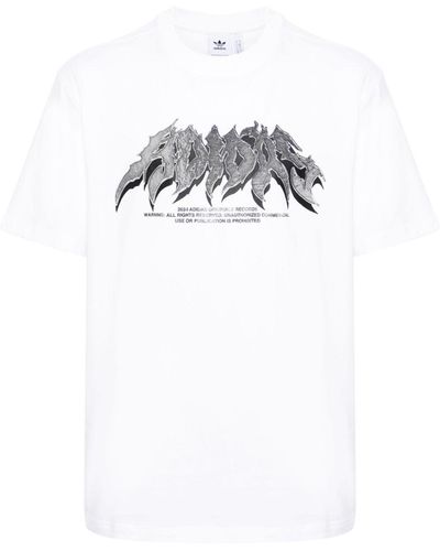 adidas Originals T-shirt With Logo, - White