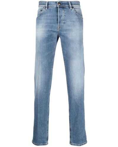 PT Torino Jean en coton stretch à coupe droite - Bleu