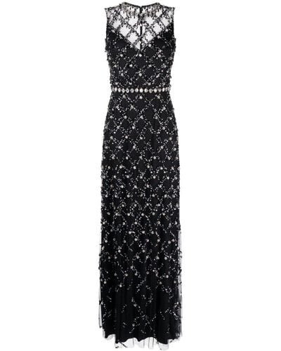 Jenny Packham Gloria ビジュートリム イブニングドレス - ブラック