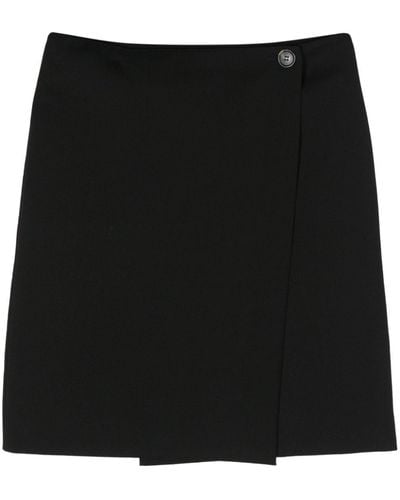 Sportmax Minifalda con diseño cruzado - Negro
