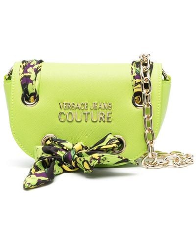 Versace Scarf-detail Shoulder Bag - Green