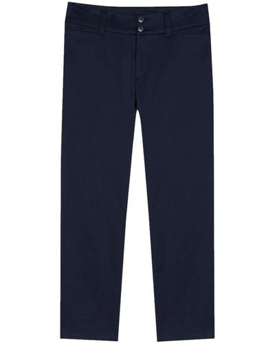 agnès b. Mid-rise Cropped Trousers - Blue