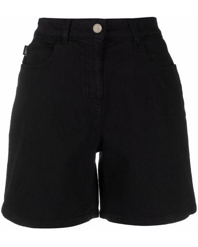 Love Moschino Pantalones vaqueros cortos con logo - Negro