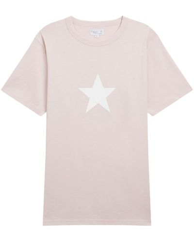 agnès b. Brando Star Cotton T-shirt - Pink
