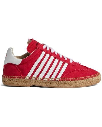 DSquared² Side-stripe Lace-up Sneakers - Red