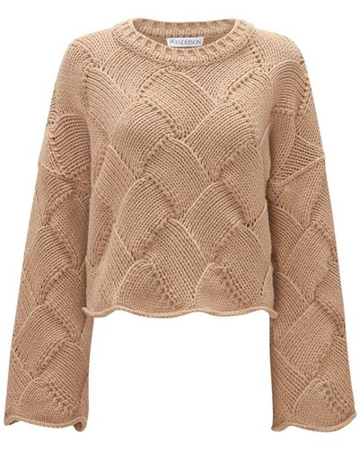 JW Anderson Cropped Trui - Naturel