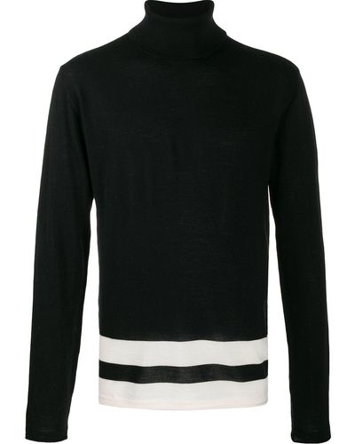 Paura Stripe Detail Sweater - Black