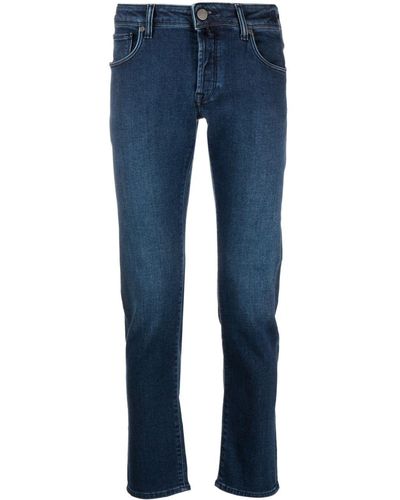 Incotex Low-rise Stretch-cotton Jeans - Blue