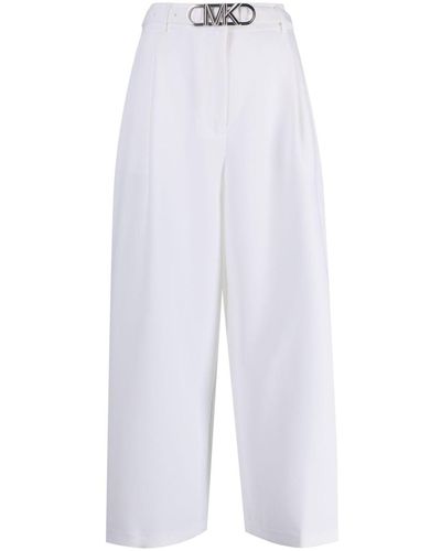 Michael Kors Cropped Wide-leg Pants - White