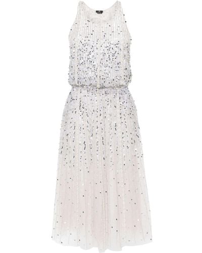 Elisabetta Franchi Sequin-embellished Midi Dress - White